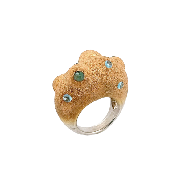 APZELTĪTS ar smaragdiem un cirkoniem