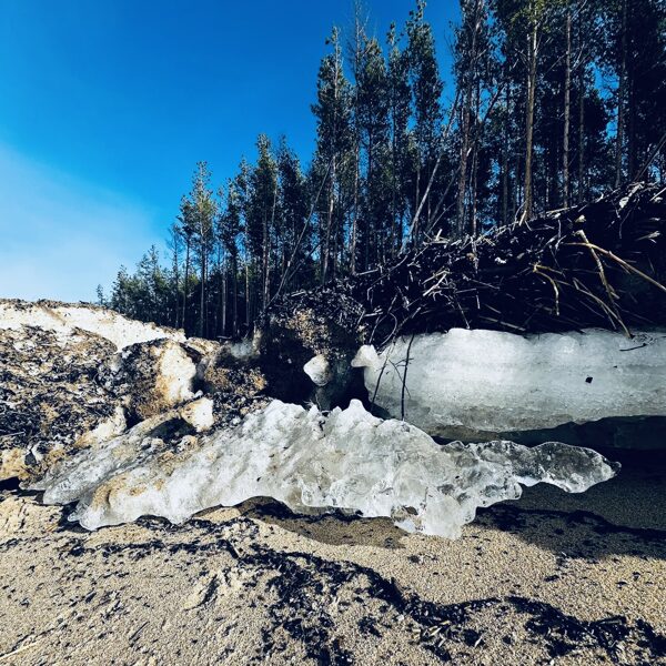 pludmale pie GAUJAS ietekas jūrā