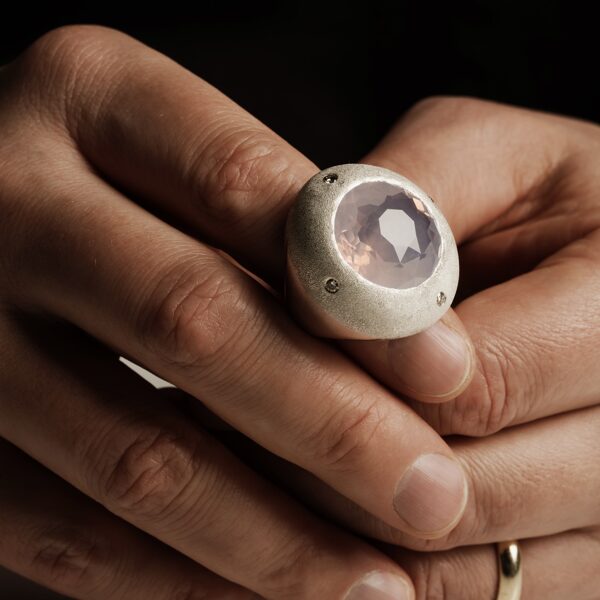 gredzens ar LAVANDAS KVARCU 